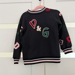 Dolce & Gabbana Black Sweatshirt with Colorful Letters